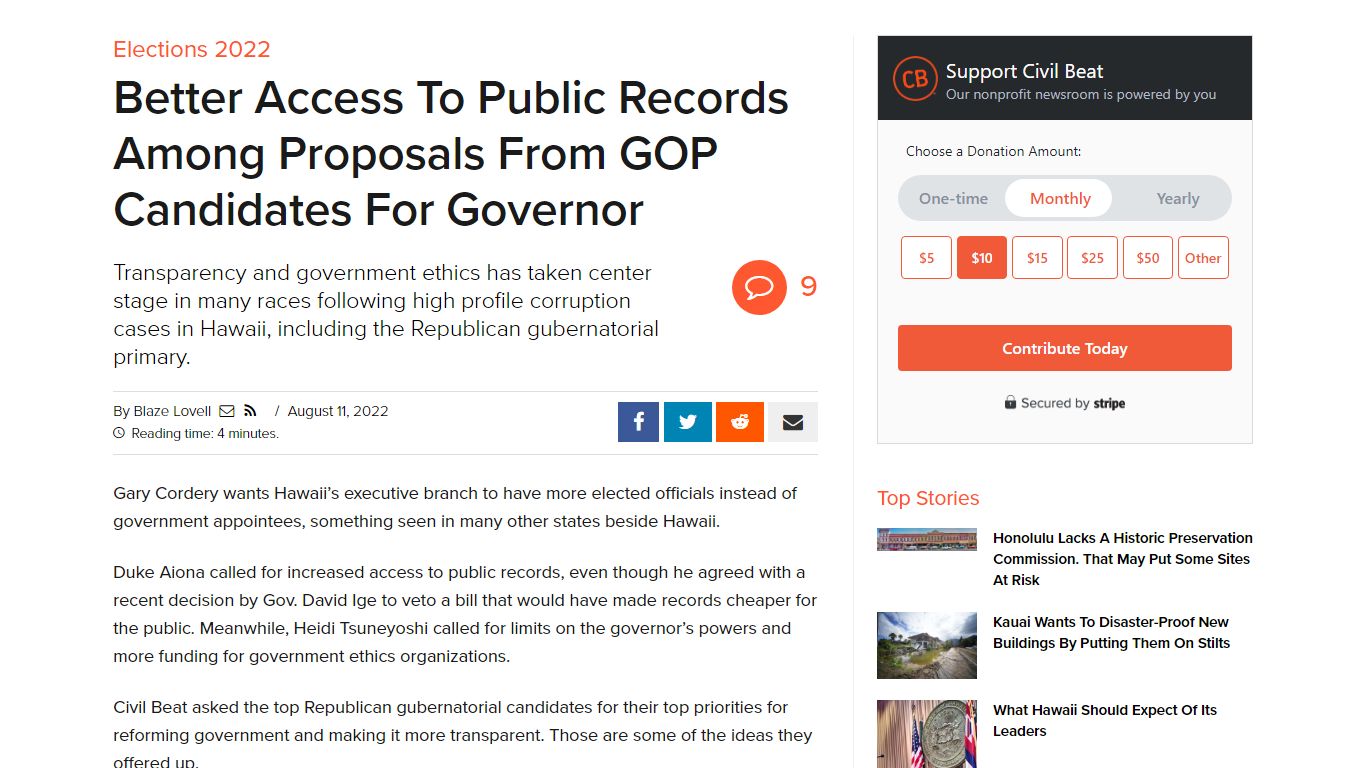 Better Access To Public Records Among Proposals From GOP Candidates For ...